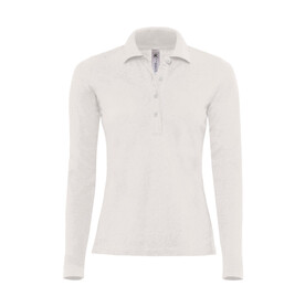 B &amp;amp; C Safran Pure LSL/women Polo, White, XL bedrucken, Art.-Nr. 520420006
