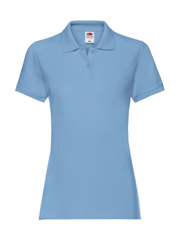 Fruit of the Loom Ladies` Premium Polo, Sky Blue, 2XL (18) bedrucken, Art.-Nr. 528013207