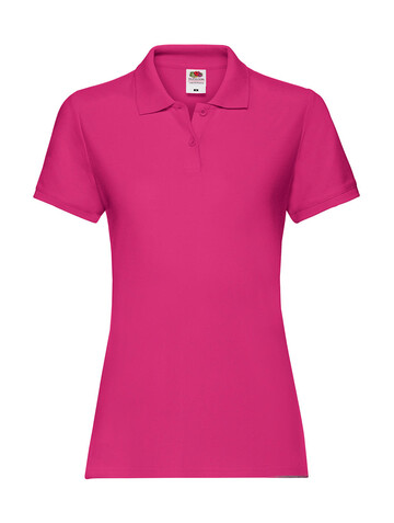 Fruit of the Loom Ladies` Premium Polo, Fuchsia, L (14) bedrucken, Art.-Nr. 528014395