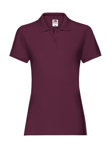 Fruit of the Loom Ladies` Premium Polo, Burgundy, XS (8) bedrucken, Art.-Nr. 528014482