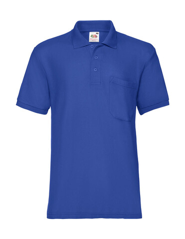 Fruit of the Loom Pocket Polo, Royal, S bedrucken, Art.-Nr. 546013003