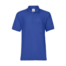 Fruit of the Loom Pocket Polo, Royal, S bedrucken, Art.-Nr. 546013003