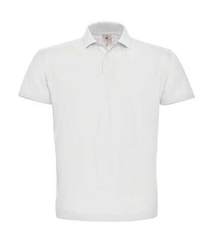 B &amp; C ID.001 Piqué Polo Shirt, White, 4XL bedrucken, Art.-Nr. 548420009
