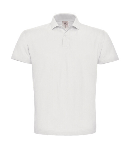 B &amp; C ID.001 Piqué Polo Shirt, White, XS bedrucken, Art.-Nr. 548420002