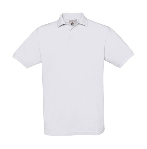 B &amp; C Safran Piqué Polo, White, S bedrucken, Art.-Nr. 549420003