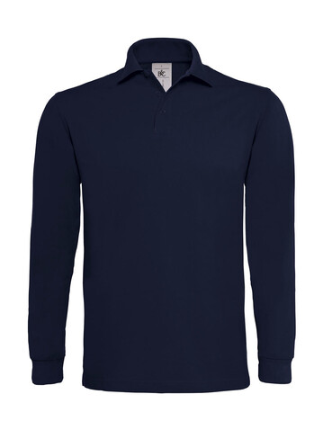B &amp; C Heavymill LSL Polo, Navy, XL bedrucken, Art.-Nr. 565422006