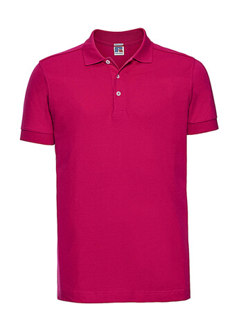 Russell Europe Men`s Fitted Stretch Polo, Fuchsia, M bedrucken, Art.-Nr. 567004394