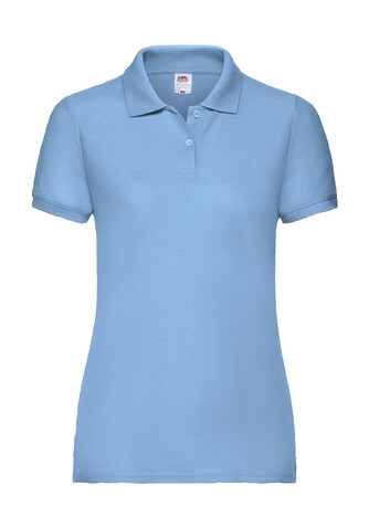 Fruit of the Loom Ladies` 65/35 Polo, White, XS bedrucken, Art.-Nr. 593010002