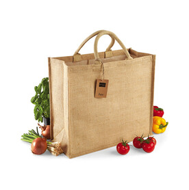 Westford Mill Jumbo Jute Shopper, Natural, One Size bedrucken, Art.-Nr. 608280080