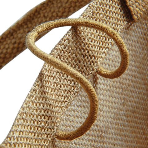 Westford Mill Jute Midi Tote, Natural/Black, One Size bedrucken, Art.-Nr. 613280560