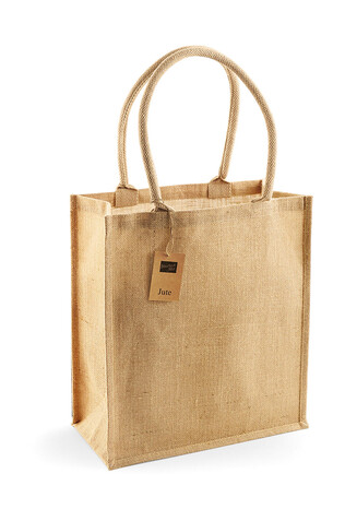 Westford Mill Jute Boutique Shopper, Natural, One Size bedrucken, Art.-Nr. 619280080