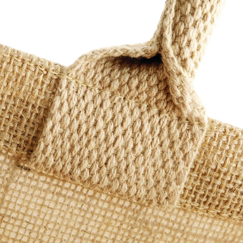 Westford Mill Jute Boutique Shopper, Natural, One Size bedrucken, Art.-Nr. 619280080