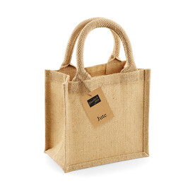 Westford Mill Jute Petite Gift Bag, Natural, One Size bedrucken, Art.-Nr. 620280080