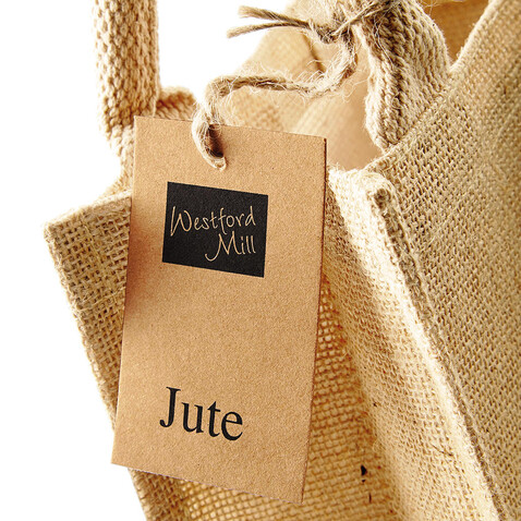 Westford Mill Jute Petite Gift Bag, Natural, One Size bedrucken, Art.-Nr. 620280080