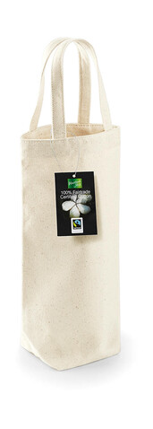 Westford Mill Fairtrade Cotton Bottle Bag, Natural, One Size bedrucken, Art.-Nr. 621280080