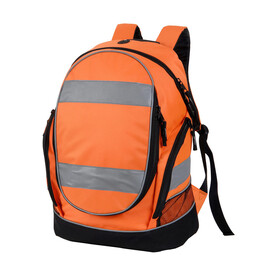 Shugon Hi-Vis Backpack, Hi-Vis Orange/Black, One Size bedrucken, Art.-Nr. 621384650