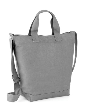 Bag Base Canvas Day Bag, Light Grey, One Size bedrucken, Art.-Nr. 626291380