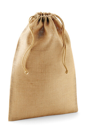 Westford Mill Jute Stuff Bag, Natural, XS bedrucken, Art.-Nr. 634280082
