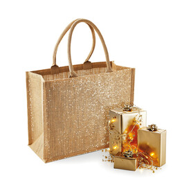 Westford Mill Shimmer Jute Shopper, Natural/Gold, One Size bedrucken, Art.-Nr. 637280160 Westford Mill Shimmer Jute Shopper, Natural/Gold, One Size bedrucken, Art.-Nr. 637280160