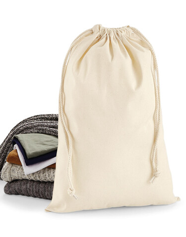 Westford Mill Premium Cotton Stuff Bag, Natural, XL bedrucken, Art.-Nr. 648280086