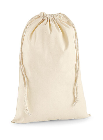 Westford Mill Premium Cotton Stuff Bag, Natural, L bedrucken, Art.-Nr. 648280085