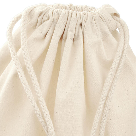Westford Mill Premium Cotton Stuff Bag, Natural, L bedrucken, Art.-Nr. 648280085