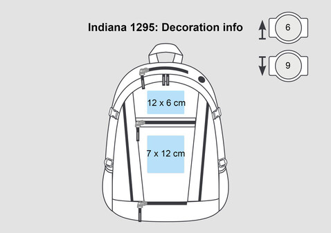 Shugon Indiana Student/ Sports Backpack, Dark Grey/Off White, One Size bedrucken, Art.-Nr. 650381530