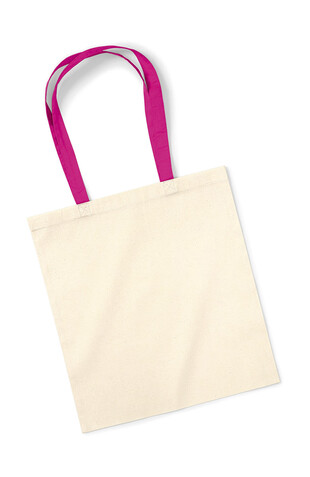 Westford Mill Bag for Life - Contrast Handles, Natural/Fuchsia, One Size bedrucken, Art.-Nr. 660280570