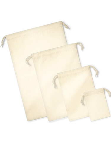 Westford Mill Organic Premium Cotton Stuff Bag, Natural, L bedrucken, Art.-Nr. 663280085