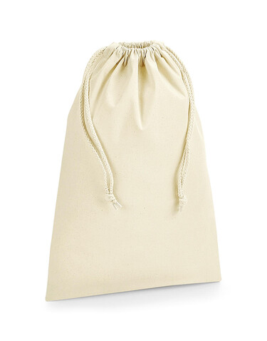 Westford Mill Organic Premium Cotton Stuff Bag, Natural, M bedrucken, Art.-Nr. 663280084