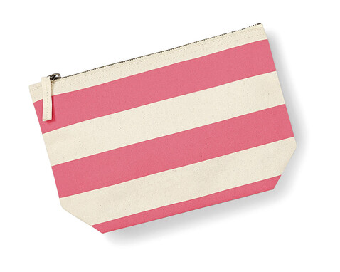 Westford Mill Nautical Accessory Bag, Natural/Pink, One Size bedrucken, Art.-Nr. 669280680