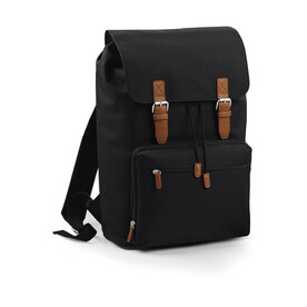 Bag Base Vintage Laptop Backpack, Black, One Size bedrucken, Art.-Nr. 673291010