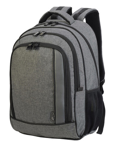 Shugon Frankfurt Smart Laptop Backpack, Grey Melange/Black, One Size bedrucken, Art.-Nr. 674381550