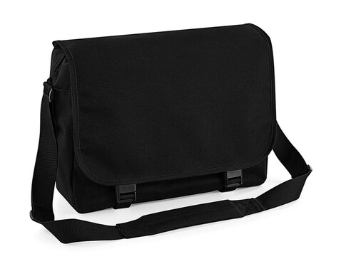 Bag Base Messenger Bag, Black, One Size bedrucken, Art.-Nr. 679291010