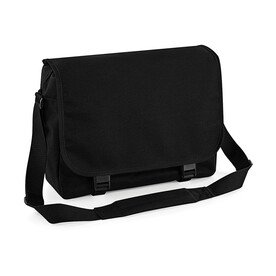 Bag Base Messenger Bag, Black, One Size bedrucken, Art.-Nr. 679291010