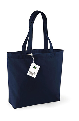 Westford Mill Organic Cotton Shopper, Navy, One Size bedrucken, Art.-Nr. 695282000