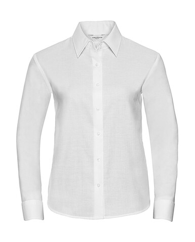 Russell Europe Ladies` Classic Oxford Shirt LS, White, S (36) bedrucken, Art.-Nr. 702000003