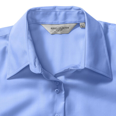 Russell Europe Ladies` Ultimate Non-iron Shirt, Bright Sky, M (38) bedrucken, Art.-Nr. 707003104