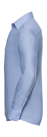 Russell Europe Oxford Shirt LS, Oxford Blue, M bedrucken, Art.-Nr. 710003264