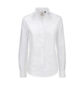 B &amp;amp; C Oxford LSL/women Shirt, White, 5XL bedrucken, Art.-Nr. 710420000