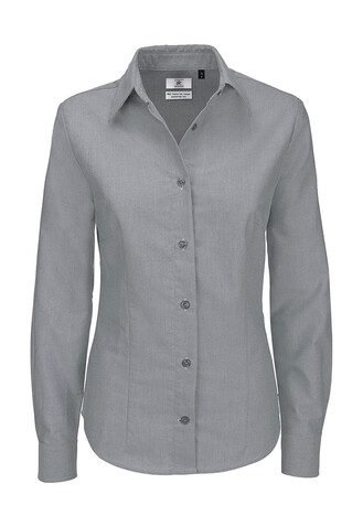B &amp; C Oxford LSL/women Shirt, Silver Moon, S bedrucken, Art.-Nr. 710421453