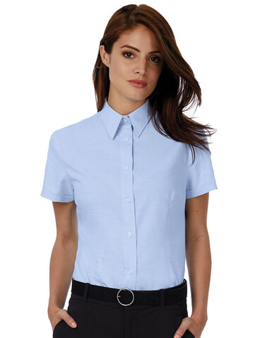 B &amp; C Oxford SSL/women Shirt, Black, 2XL bedrucken, Art.-Nr. 711421017