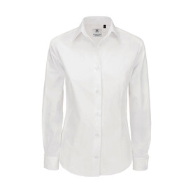 B & C Heritage LSL/women Poplin Shirt, White, M bedrucken, Art.-Nr. 714420004 B & C Heritage LSL/women Poplin Shirt, White, M bedrucken, Art.-Nr. 714420004
