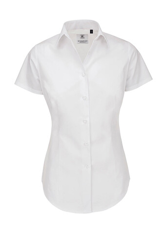 B &amp; C Ladies` Heritage Poplin Shirt - SWP44, White, XS bedrucken, Art.-Nr. 715420002