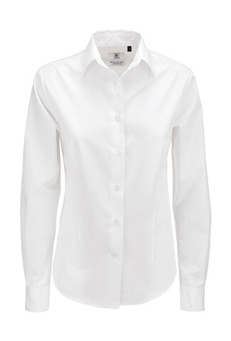 B &amp; C Smart LSL/women Poplin Shirt, White, XS bedrucken, Art.-Nr. 716420002