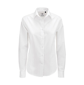 B &amp;amp; C Smart LSL/women Poplin Shirt, White, XS bedrucken, Art.-Nr. 716420002