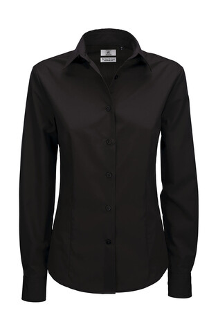 B &amp; C Smart LSL/women Poplin Shirt, Black, 2XL bedrucken, Art.-Nr. 716421017