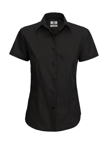 B &amp; C Smart SSL/women Poplin Shirt, Black, S bedrucken, Art.-Nr. 717421013
