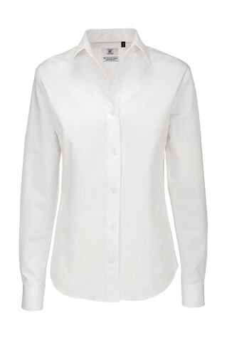 B &amp; C Sharp LSL/women Twill Shirt, White, XL bedrucken, Art.-Nr. 718420006