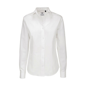 B & C Sharp LSL/women Twill Shirt, White, L bedrucken, Art.-Nr. 718420005 B & C Sharp LSL/women Twill Shirt, White, L bedrucken, Art.-Nr. 718420005